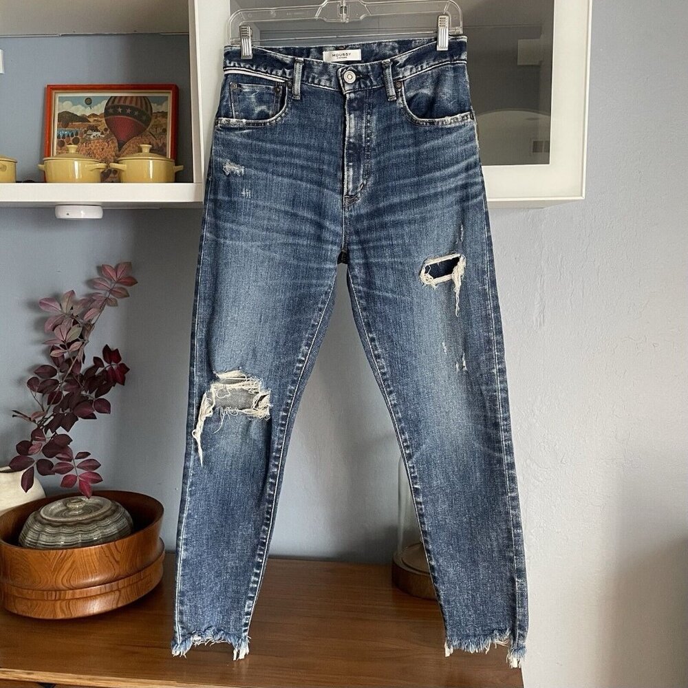 MOUSSY Vintage Adrian Friend Jeans Jean Blue Distressed Size 25